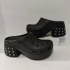 Crocs Siren Studded Heel Clog Black Platform Unisex 209017-001 Y2K M10/W12