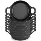 Mini Cast Iron Skillets 6.34 x 6.34 x 1.5 Inch Cast Iron Pan Small Ramekin Set B