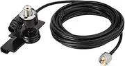 [Bingfu] Vehicle CB Radio Mobile Radio Antenna Fix Bracket Mounting Lip Mount with 20 feet UHF PL259 Male to UHF SO239 Female Bulkhead Mount RG58 Cable for Car Truck SUV CB Radio Ham Radio Amateur Radio