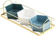 SHOWERORO Iron Dried Fruit Tray Creative Compartments Fruit Plate Snack Container Nuts Storage Decor