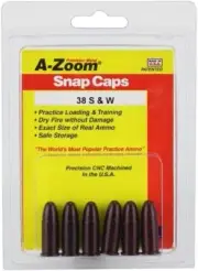 Pachmayr A-Zoom Metal Snap Caps 38 Smith & Wesson 6 Pack 16125P