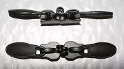 New #10C Skyway Luggage Black Met/Pl Key Lock Slider & Single Pull Zipper 4 pcs