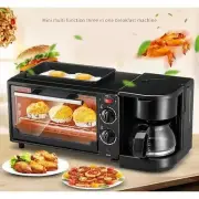 3 In 1 Multifunction Electric Frying Coffee Toaster Oven Breakfast Machine 220V