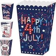 KOCKSHION Popcorn Treat Boxes Small Paper Popcorn Cups for Parties for Labor Day Independence Day Celebrations