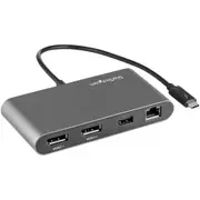 StarTech.com Thunderbolt 3 Dual 4K Mobile Dock, No Power Delivery, DP x2, USB 3.2 X1, RJ45 x1 [TB3DKM2DPL]