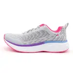 FILA 灰粉紫 網布 透氣 休閒 運動鞋 女款 J1893【新竹皇家5-J330X-411】