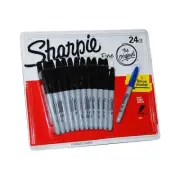 SHARPIE PERMANENT MARKER 24+1 BOLD FINE TIP QUICK DRYING ORIGINAL BLACK 2102123