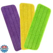 3 Pack 16.5 inch Reusable Mop Pads Microfiber Spray Mop Replacement Heads for
