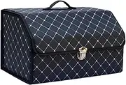 Trunk Organizer with Lid | Metal Lock SUV Organizer Box,Women Car Organization, Car Accessories with Lid, Large Capacity for Auto, SUV, Truck
