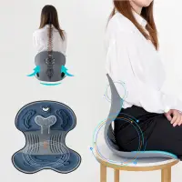 在飛比找momo購物網優惠-【DaoDi】日本旋磁矯正坐墊防駝腰靠墊(花瓣型骨盆枕/護腰