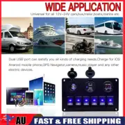 6 Gang 12V Switch Panel LED USB Rocker Toggle ON-OFF For Car Boat Marine Caravan (for: Daihatsu)