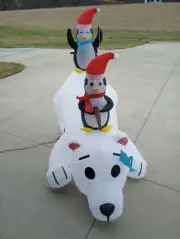 Christmas POLAR BEAR and FRIENDS Holiday Inflatable, New