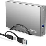 Hard Drive Enclosure,USB 3.0 / USB C to SATA Aluminum External Hard Drive Dock Case for 3.5 inch HDD SSD up to 20TB Drives, Support UASP