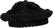 [VALICLUD] Knitted Beret Cap Women's Comfortable Windproof Hat Fashionable Fashion Accessory Black