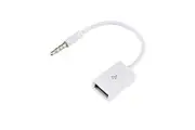 2x Male Cable Plug AUX Jack 3.5mm Audio to USB Female Converter Cord Car Player