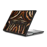 MacBook Pro 16-inch (M1 - M4) Impact Case Abstract rustic brown wood black zebra animal print