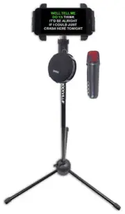 Rockville K-GO Karaoke Waterproof Portable Bluetooth Speaker+Mic+Tablet Stand