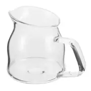 Glass Milk Jug Espresso Cup with Handle Frothing Mug Boiling Pot
