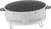 BESPORTBLE 1 Set Outdoor Grill Grills Grill Tools Portable Grill Burner Stove Camp Pan Cooking Detachable Bbq Charcoal Grill Barbecue Grill Metal Charcoal Grill Bbq Supply Bbq Tool White Iron