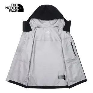 【The North Face 官方旗艦】北面男款黑色防水透氣連帽衝鋒衣｜89B2JK3