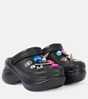 [Balenciaga] Balenciaga x Crocs embellished platform mules AU 7 black