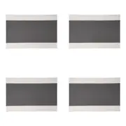 4x Maxwell & Williams Table Accents Placemat Dining Mat 45x30cm Rect White Grey