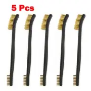 5pcs Double Head Wire Brush Set Steel Brass Nylon Cleaning Polishing Metal Rust