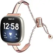 Metal Jewelry Strap For Fitbit Versa 2 3 4 Lite Chain Bracelet for Fitbit Sense/Sense 2