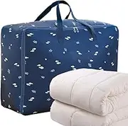 Clothes Blanket Organizer - Tote Bags With Zipper And Handles | Bedroom Organizer Storage Bag Foldable Space-Saving Handbags With Zipper For Clothes Blanket Comforter Bedding, Reinforced Design