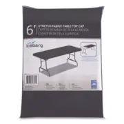 iGear Fabric Table Top Cap Cover, Polyester, 30 x 72, Black 16621 ENTERPRISES