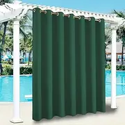 Waterproof Outdoor Gazebo Curtain Thermal Sun Shade Patio Porch Pool Privacy Curtain Living Room Bedroom Balcony Blackout Thermal Insulated Indoor/Outdoor Eyelet Design Garden