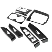 1 Set Car Gear Shift Console Panel Cover Trim Cup Holder Cover Door Window Switch Cover for Mazda CX-5 CX5 2017-2020 LHD black brushed