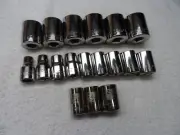 Craftsman 1/2" Drive SAE Shallow Socket Set, NOS USA 12pt 18 pcs (w/laser etch)