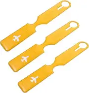 MOBUTOFU 3pcs PVC Luggage Tags Suitcase Identifier for Travel Baggage Luggage Identify Labels Bright Colors
