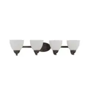 Luminance Sunset Lighting F16094-64 Preston Four Light Wall Sconce - Opal Etched
