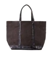 large Cabas sequin-trimmed tote bag One size Black