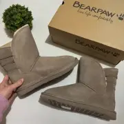 Bear Paw NWT NIB Kylee Winter Snow Boots Light Gray Stone Women’s Size 8