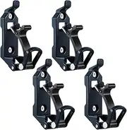 zaqwsx Shovel Mount for Roof Rack, Metal Rubber Clamps, Wall Mounting Brackets, Quick Release Holder Mount Kit(4 Pcs) Black Easy Install Easy to Use