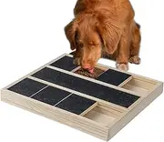 Dog Nail Scratch Board - Stress frree Dog Scratch Pad | Scratch Board for Dogs | Puppy Teaser Toys for Scratching | Wood Puppy Claw Grooming Pad, Pet Scratcher with Treat Box for Home