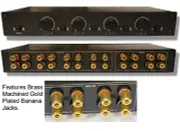 4ZONE 2AMP Speaker Selector Switch Switcher w Volume Control & Gold Plated Jacks