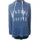 Women's J'Adore Coffee Graphic Hoodie - Grayson Threads (Juniors') Blue M