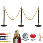 Black+Gold Queue Barriers + Ropes Crowd Control Bollards Stands