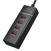 US Plug ABS 4 Port USB 2.4A Fast Charger for Samsung iphone Xiaomi Huawei