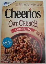 NEW OAT CRUNCH CINNAMON CHEERIOS CEREAL 15.2 OZ BOX