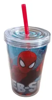 Amazing Spider-Man Web Slinger BPA-FREE Plastic Tumbler with Lid NEW