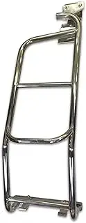 Rear Door Ladder Compatible for Mitsubishi V73 V75 V77 V79 Pajero Silver Stainless Steel 3 Tailgate Crawler