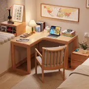Ruger Ultra-Minimalist Solid Wood Corner Desk/Wood Study Desk