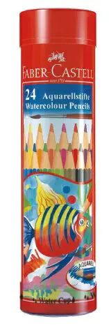 在飛比找樂天市場購物網優惠-Faber-Castell水彩色鉛筆-24色精緻棒棒筒*11