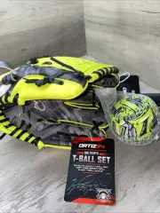 TEE BALL SET David Ortiz, T-Ball GLOVE-BALL and ALUMINUM BAT-,NEW with Tags