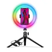 Celly LED Ring Light for Smart Phone 8" w/Mini Tripod & phone Holder